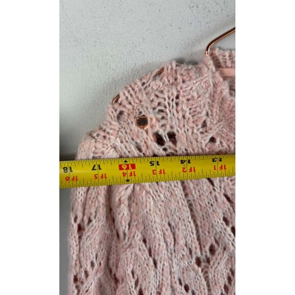 Lane Bryant Women’s Tunic Knit Pullover Open Stitch Sweater Pink Size 18/20 - Picture 10 of 12